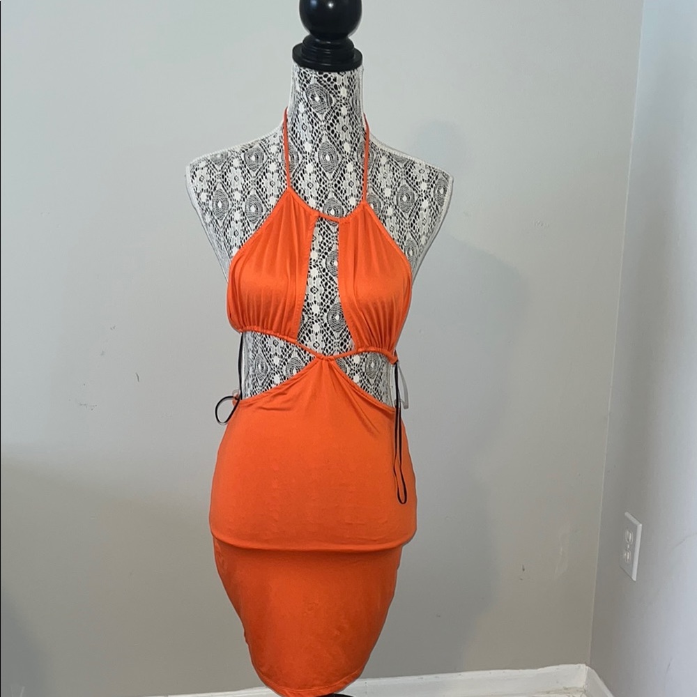 Orange Halter Dress